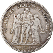 Coin, France, Hercule, 5 Francs, 1849, Strasbourg, VF(30-35), Silver, KM:756.2