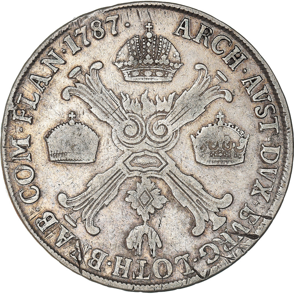 Moneta, STATI ITALIANI, MILAN, Joseph II, 1/2 Crocione, 1/2 Kronenthaler, 1787