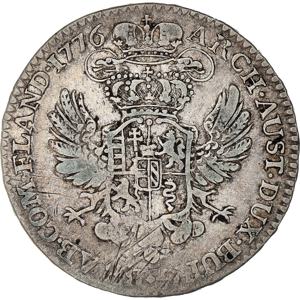 Coin, AUSTRIAN NETHERLANDS, Maria Theresa, 1/2 Kronenthaler, 1776, Brussels