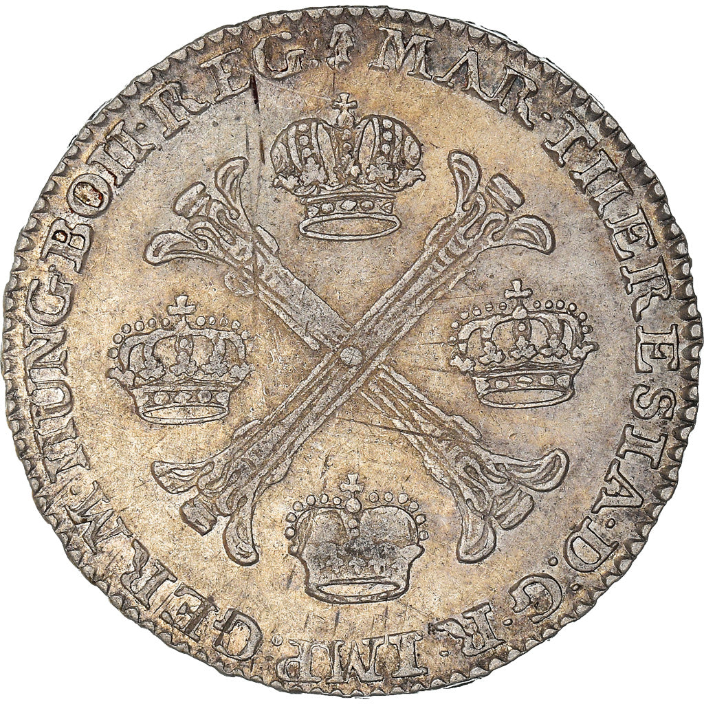 Coin, AUSTRIAN NETHERLANDS, Maria Theresa, 1/2 Kronenthaler, 1766, Bruxelles