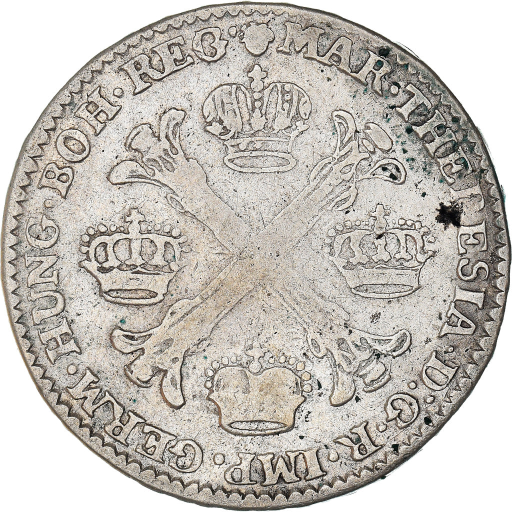Coin, AUSTRIAN NETHERLANDS, Maria Theresa, 1/2 Kronenthaler, 1758, Brussels