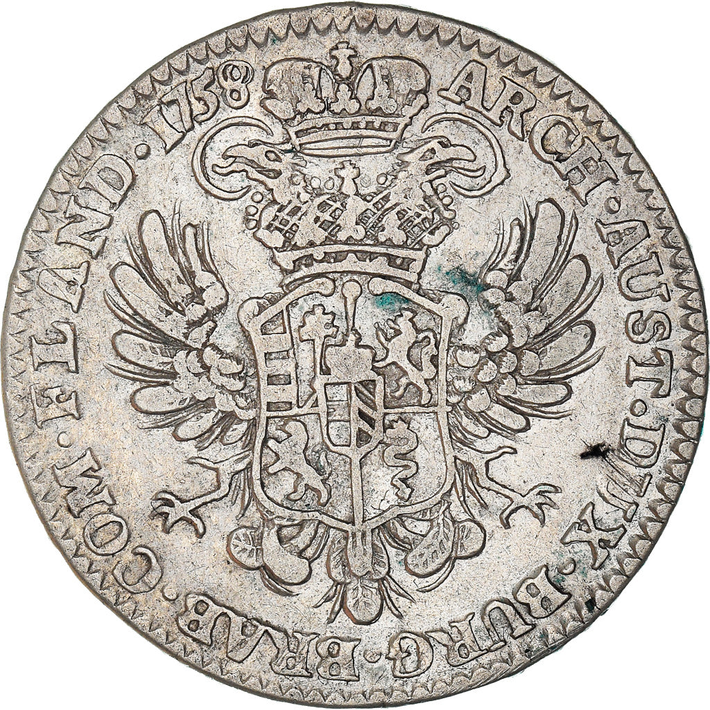 Coin, AUSTRIAN NETHERLANDS, Maria Theresa, 1/2 Kronenthaler, 1758, Brussels