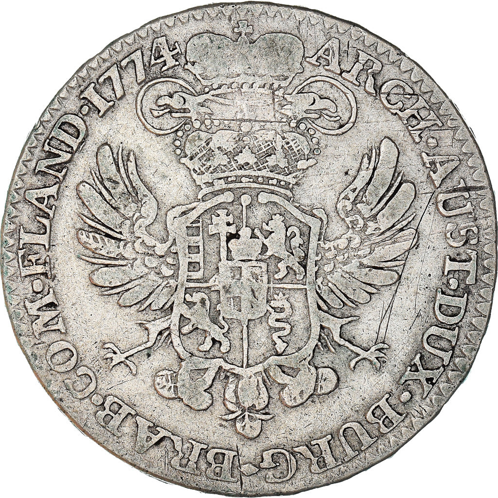 Coin, AUSTRIAN NETHERLANDS, Maria Theresa, 1/2 Kronenthaler, 1774, Brussels
