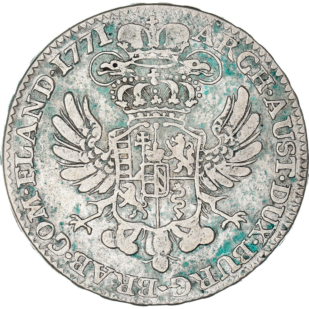Coin, AUSTRIAN NETHERLANDS, Maria Theresa, 1/2 Kronenthaler, 1771, Bruxelles