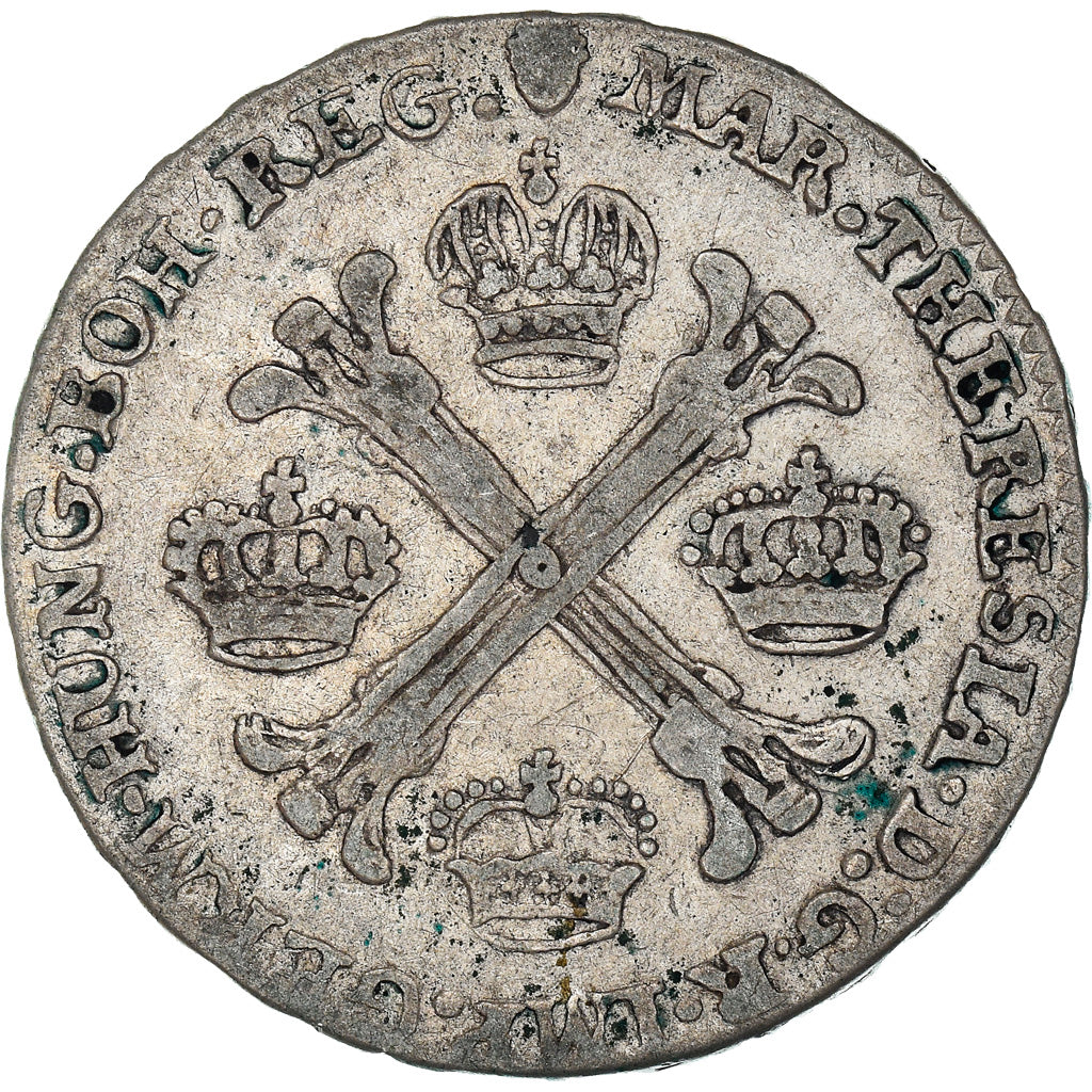 Munten, NEDERLANDS OOSTENRIJK, Maria Theresa, 1/2 Kronenthaler, 1763, Bruxelles