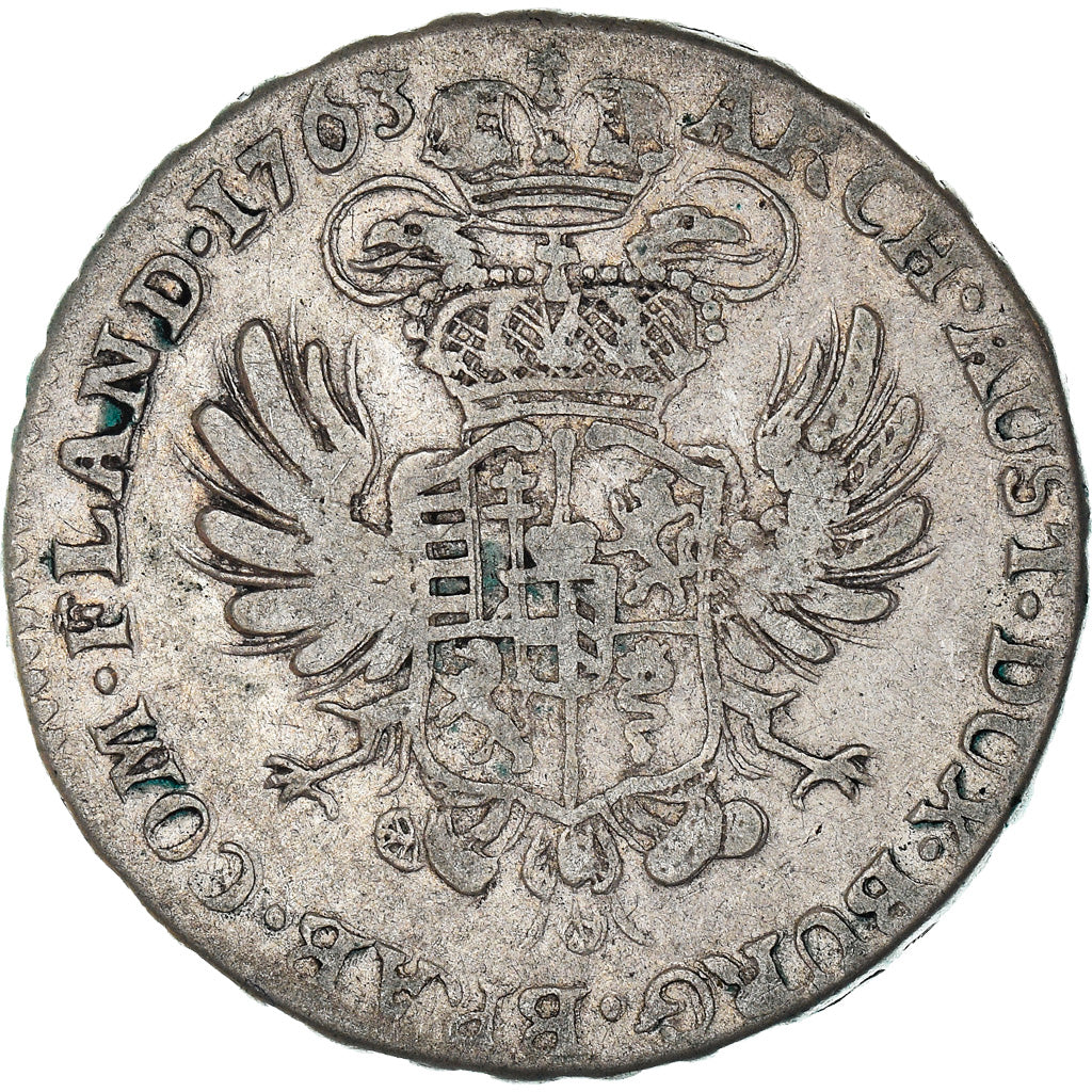 Munten, NEDERLANDS OOSTENRIJK, Maria Theresa, 1/2 Kronenthaler, 1763, Bruxelles