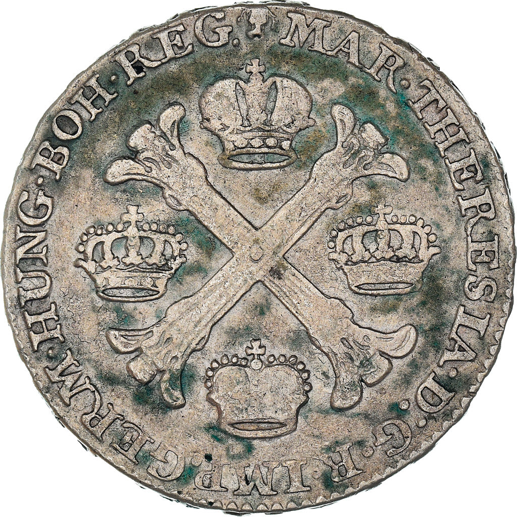 Coin, AUSTRIAN NETHERLANDS, Maria Theresa, 1/2 Kronenthaler, 1768, Bruxelles