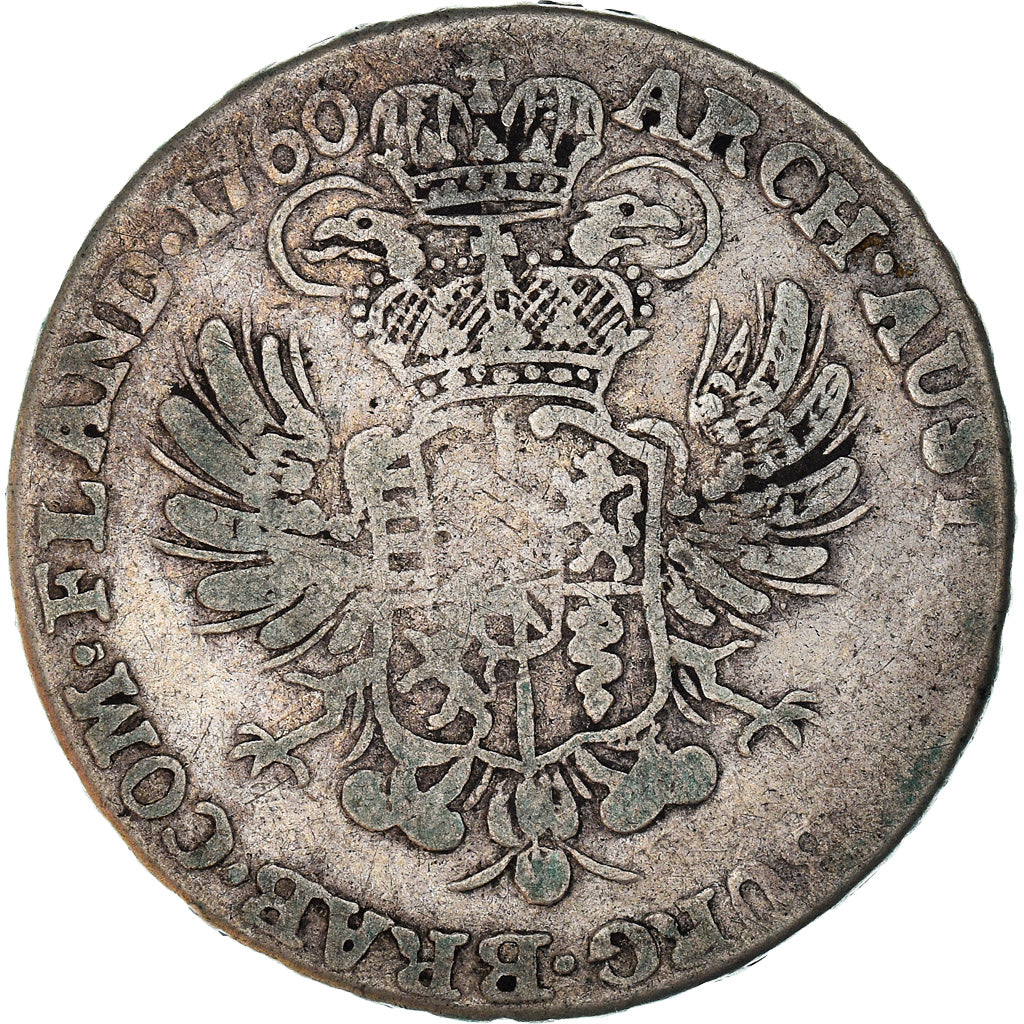 Münze, AUSTRIAN NETHERLANDS, Maria Theresa, 1/2 Kronenthaler, 1760, Bruxelles