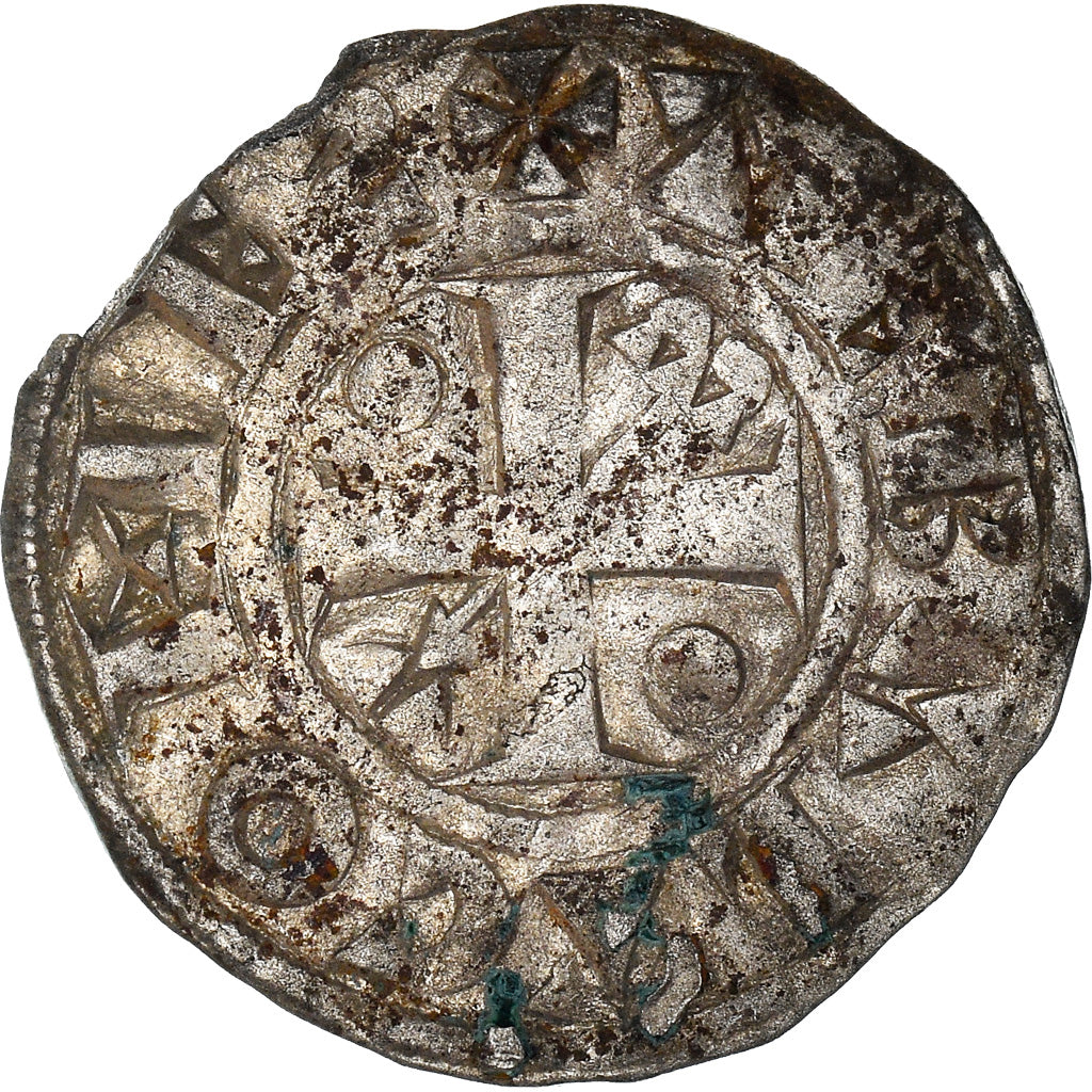 Monnaie, France, Champagne, Thibaut II, Denier, Provins, TB, Argent