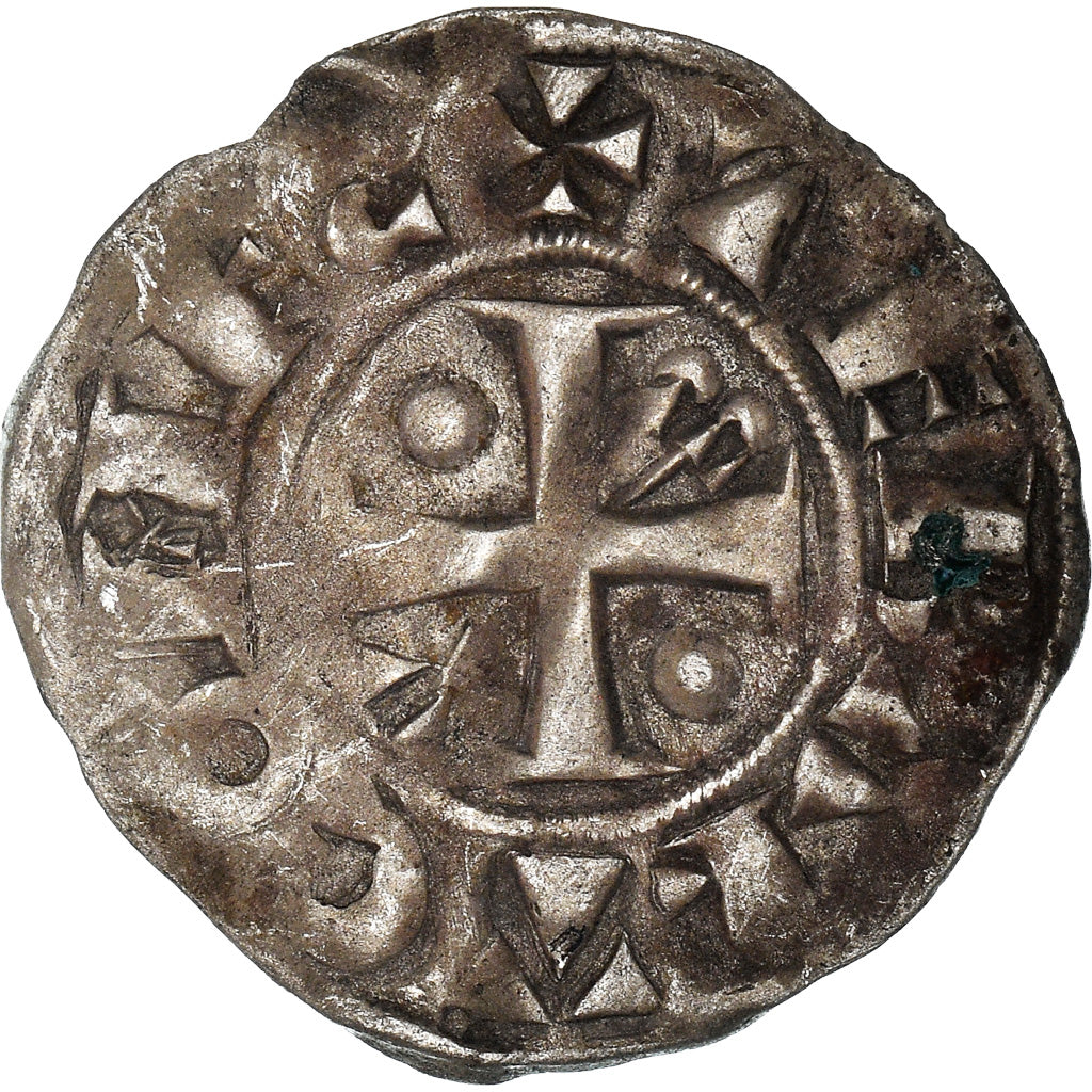 Coin, France, Champagne, Thibaut II, Denarius, Provins, EF(40-45), Silver