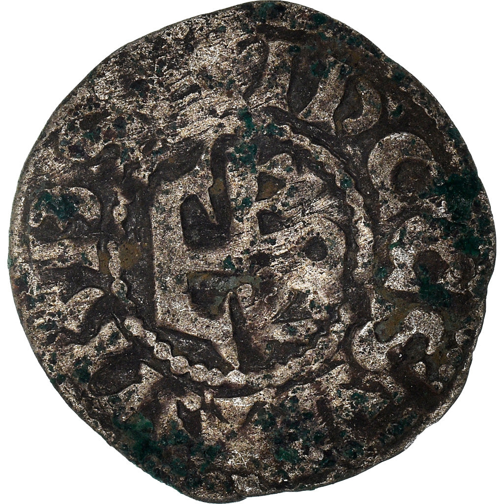 Moneta, Francja, Anjou, Foulques V, Denarius, Angers, F(12-15), Srebro