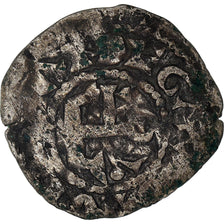 Monnaie, France, Anjou, Foulques V, Denier, Angers, B+, Argent, Boudeau:153