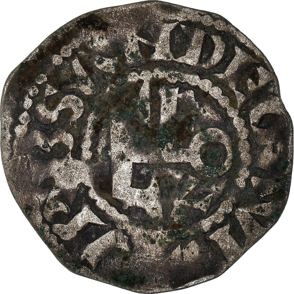 Moneta, Francja, Anjou, Foulques V, Denarius, Angers, VF(20-25), Srebro