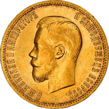 Moeda, Rússia, Nicholas II, 10 Roubles, 1900, St. Petersburg, AU(50-53)