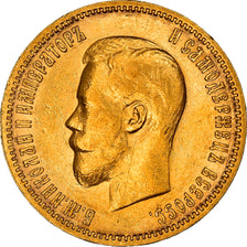 Monnaie, Russie, Nicholas II, 10 Roubles, 1900, St. Petersburg, TTB+, Or, KM:64