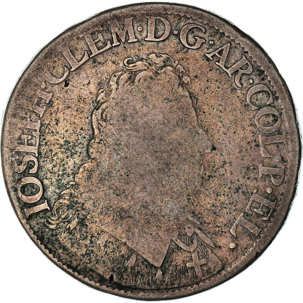Munten, LUIK, Joseph Clement, Patagon, 1700, Brussels, ZG+, Zilver, KM:112.2