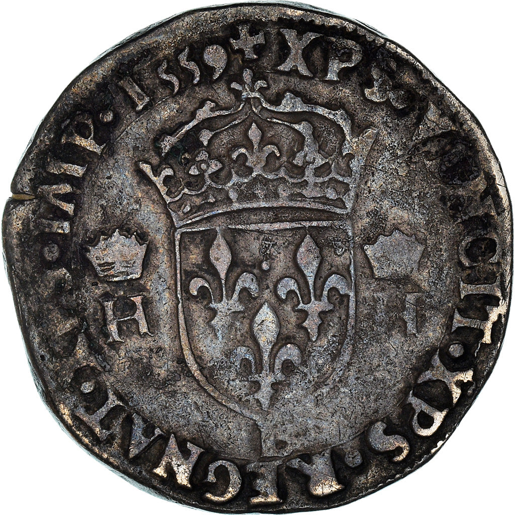 Münze, Frankreich, François II, Teston, 1559, Bayonne, S, Silber, Sombart:4592
