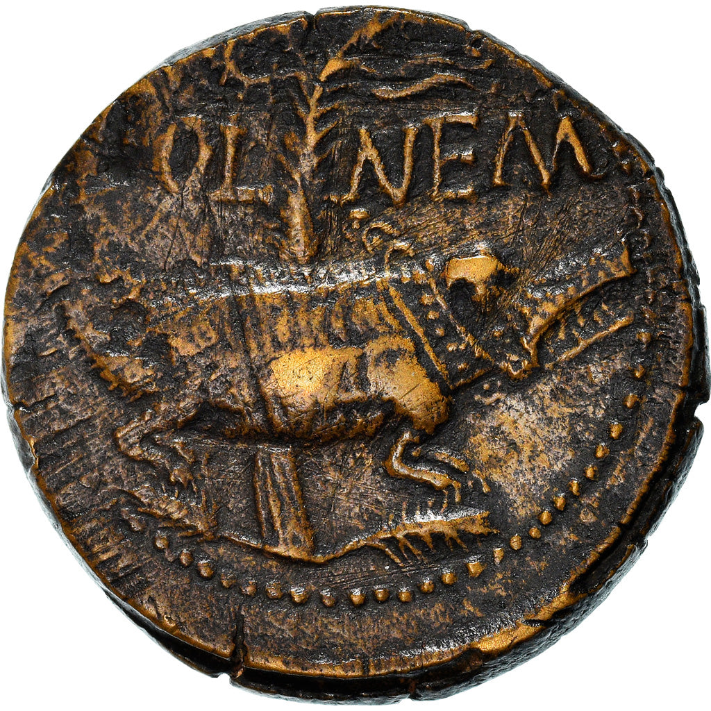 Moneta, Augustus & Agrippa, Dupondius, 10-14 AD, Nemausus, BB, Bronzo, RIC:160
