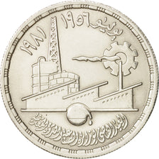 Egypt, Pound, 1981, AU(55-58), Silver, KM:526