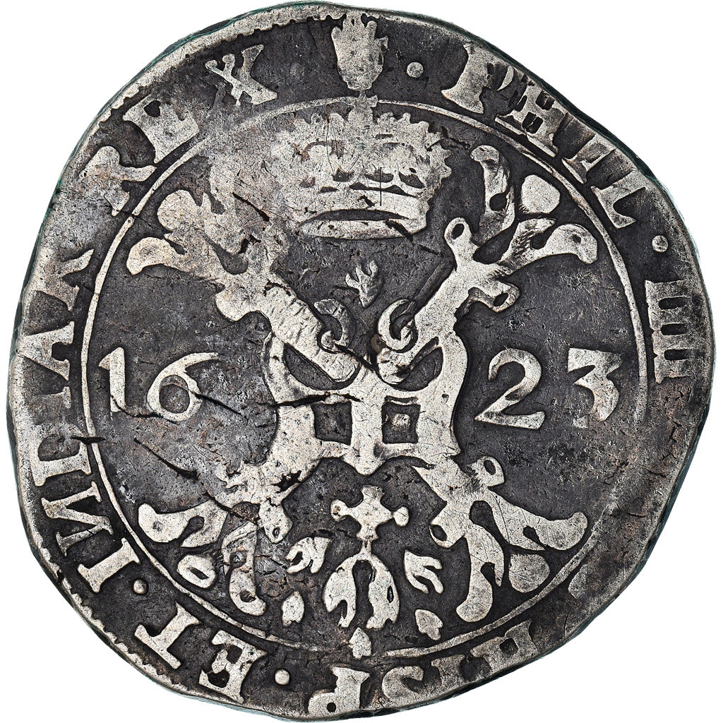 Coin, Spanish Netherlands, BRABANT, Philip IV, 1/2 Patagon, 1623, Antwerp