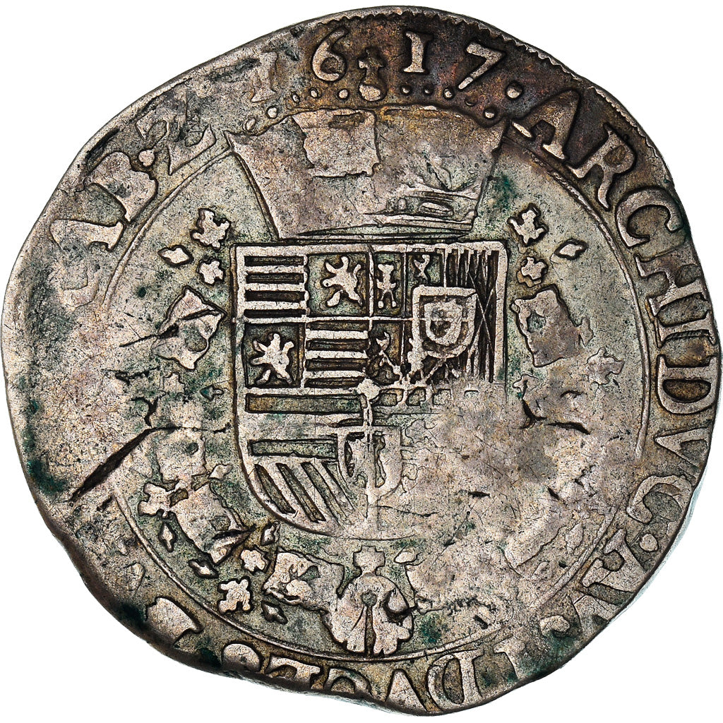 Coin, Spanish Netherlands, BRABANT, Albert & Isabella, 1/4 Patagon, 1617