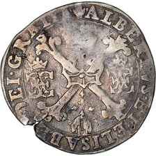Coin, Spanish Netherlands, BRABANT, Albert & Isabella, 1/4 Patagon, Antwerp