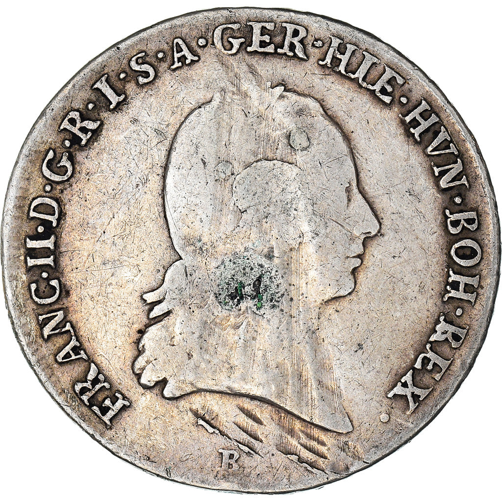 Coin, AUSTRIAN NETHERLANDS, Franz II, 1/4 Kronenthaler, 1797, Kremnitz