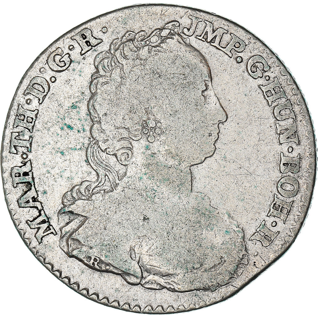 Munten, NEDERLANDS OOSTENRIJK, Maria Theresa, 1/4 Ducaton, 1751, Antwerp, FR+
