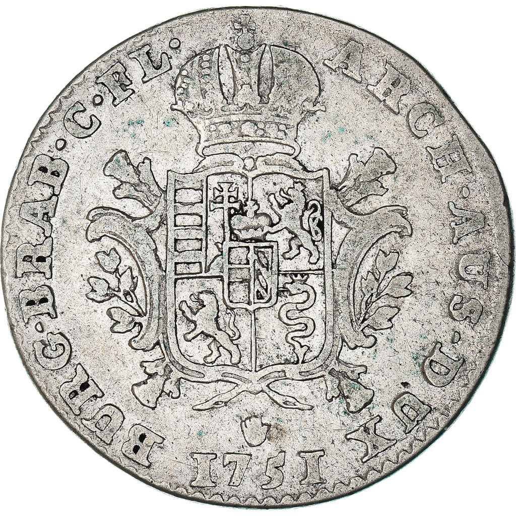 Munten, NEDERLANDS OOSTENRIJK, Maria Theresa, 1/4 Ducaton, 1751, Antwerp, FR+