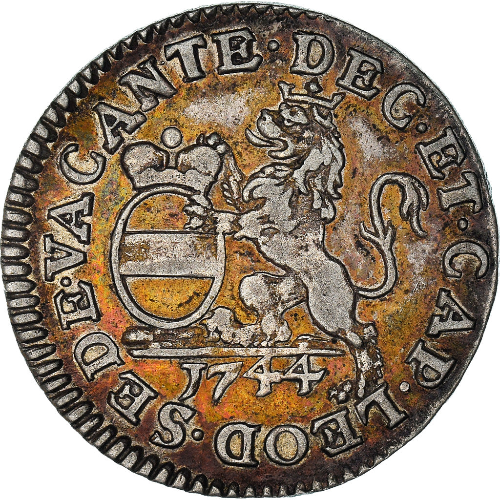 Münze, LIEGE, Principalty of Liege, Escalin, 6 Sols, 1744, Liege, Siege Vacant