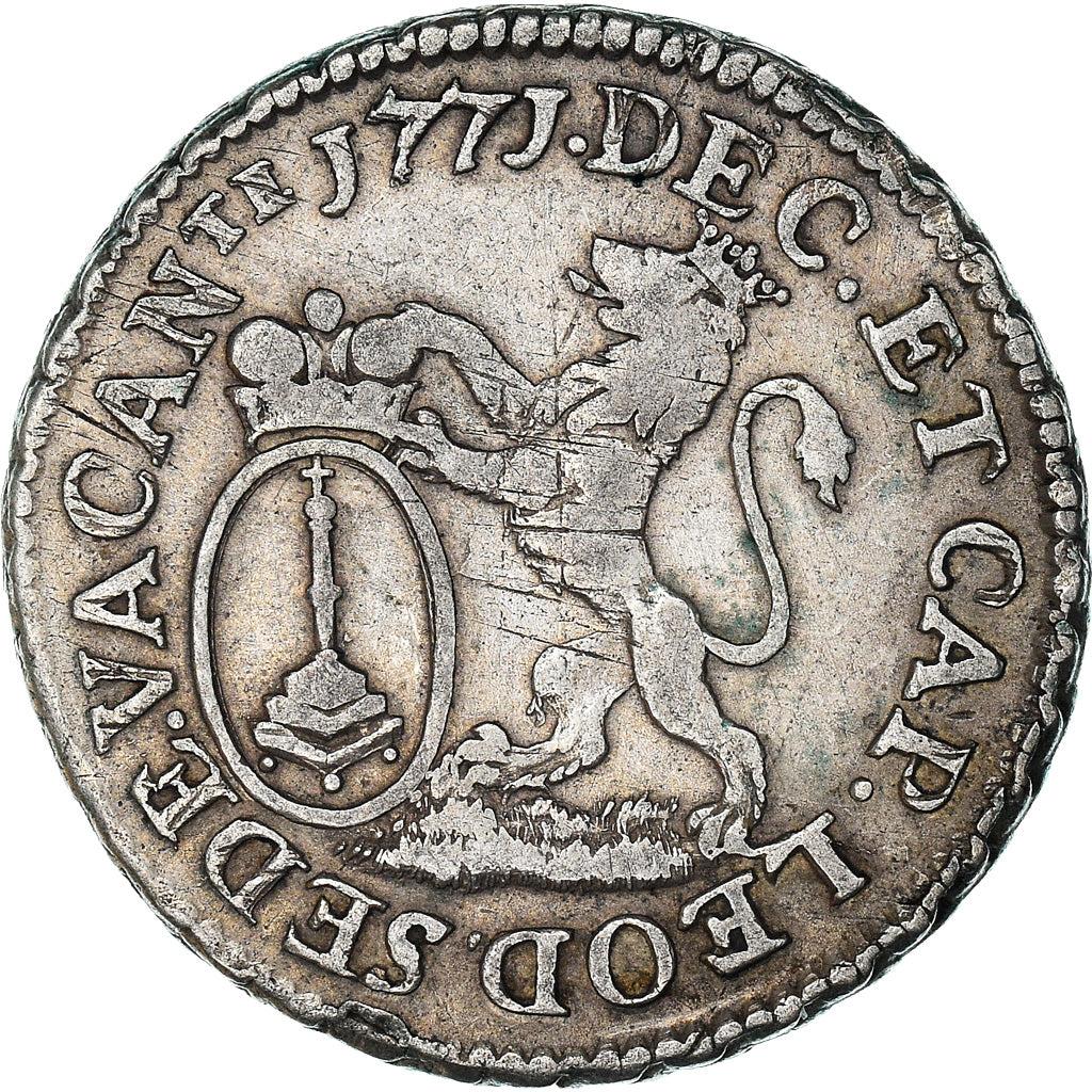 Monnaie, LIEGE, Principalty of Liege, Escalin, 6 Sols, 1771, Liege, Siege