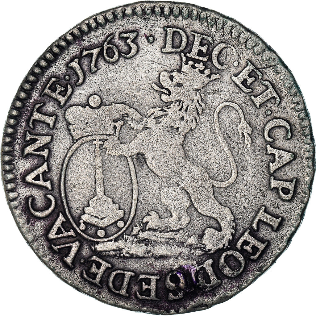 Münze, LIEGE, Principalty of Liege, Escalin, 6 Sols, 1763, Liege, Siege Vacant
