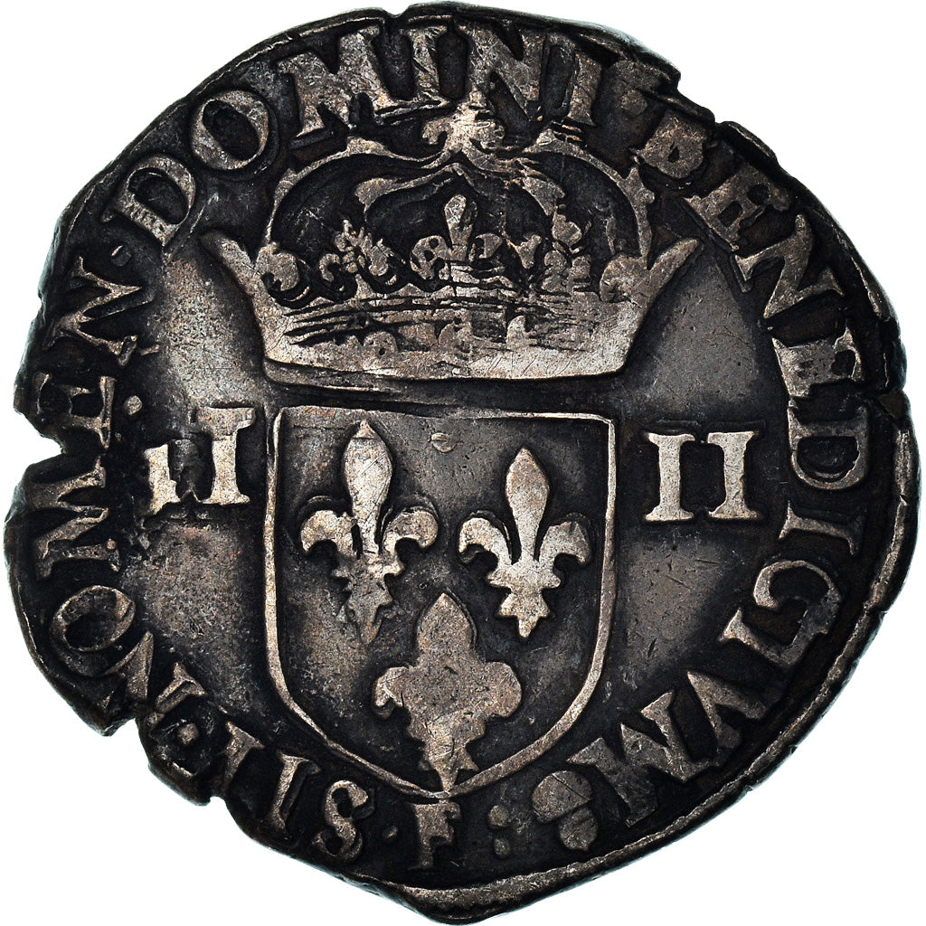 Monnaie, France, Henri III, 1/4 Ecu, 1583, Angers, TTB, Argent, Sombart:4662