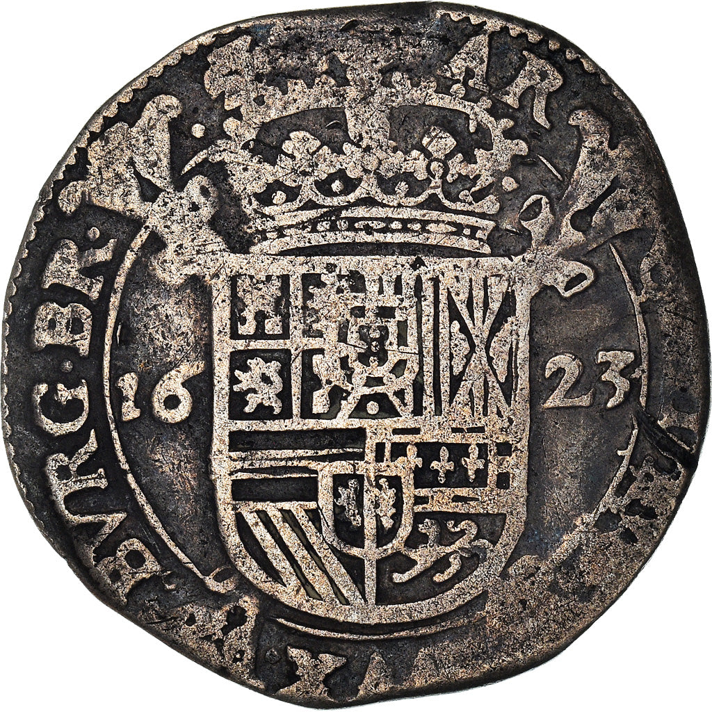 Coin, Spanish Netherlands, BRABANT, Philip IV, Escalin, 1623, Brabant, Brussels