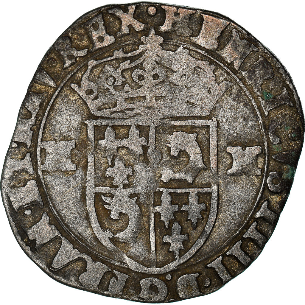 Monnaie, France, Henri IV, Douzain du Dauphiné, 1595, Grenoble, TB+, Billon