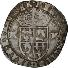 Monnaie, France, Henri IV, Douzain du Dauphiné, 1595, Grenoble, TB+, Billon