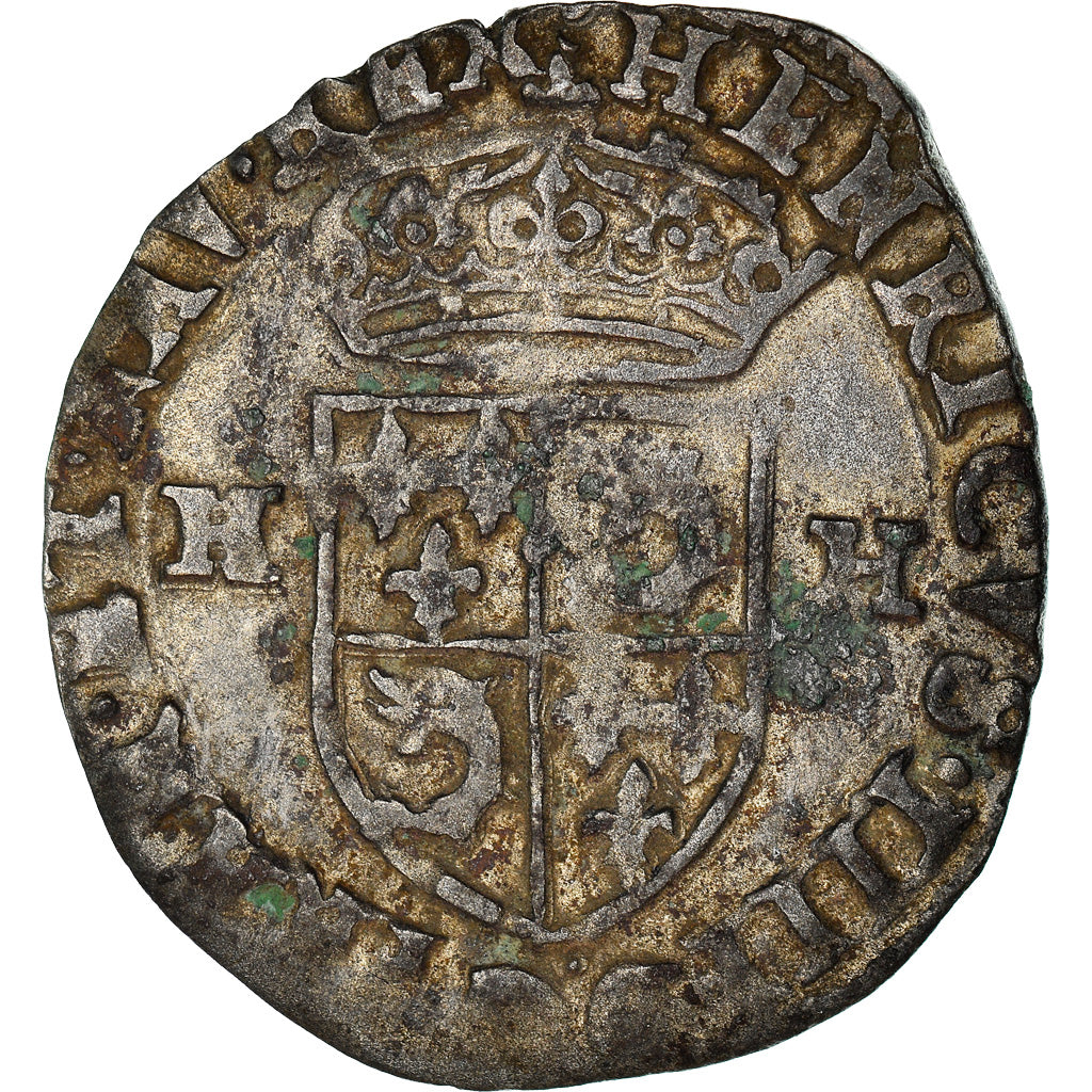 Coin, France, Henri IV, Douzain du Dauphiné, 1595, Grenoble, VF(30-35), Billon