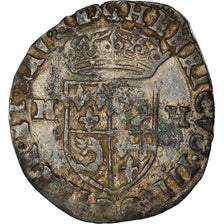 Coin, France, Henri IV, Douzain du Dauphiné, 1595, Grenoble, VF(30-35), Billon