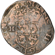 Münze, Frankreich, Henri IV, Douzain du Dauphiné, 1593, Grenoble, SGE+