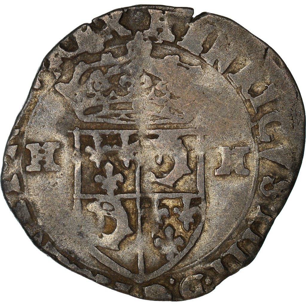 Monnaie, France, Henri IV, Douzain du Dauphiné, 1594, Grenoble, TB, Billon