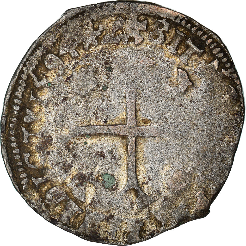 Moneta, Francia, Henri IV, Douzain du Dauphiné, 1594, Grenoble, MB, Biglione