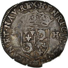 Moneda, Francia, Henri IV, Douzain du Dauphiné, 1594, Grenoble, MBC, Vellón