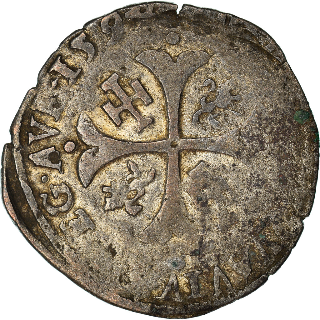 Monnaie, France, Comtat-Venaissin, Clément VIII, Douzain, 1594, Carpentras, TB