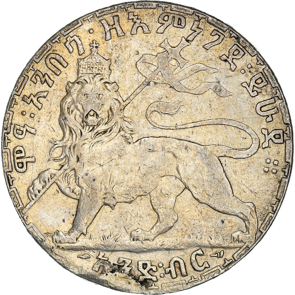 Moneta, Etiopia, Menelik II, Birr, 1903, Paris, MB+, Argento, KM:19