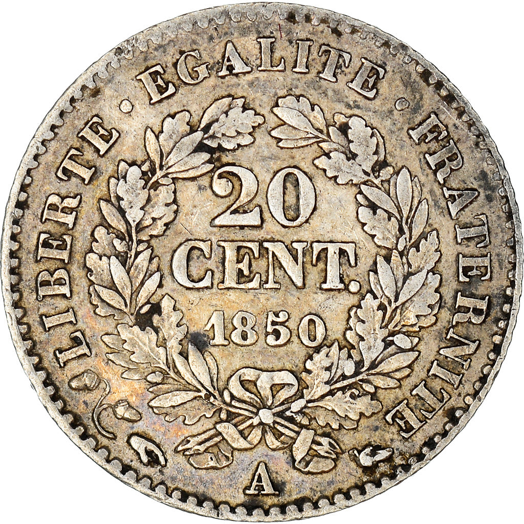 Coin, France, Cérès, 20 Centimes, 1850, Paris, EF(40-45), Silver, KM:758.1