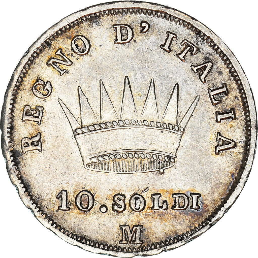 Münze, Italien Staaten, KINGDOM OF NAPOLEON, Napoleon I, 10 Soldi, 1811, Milan