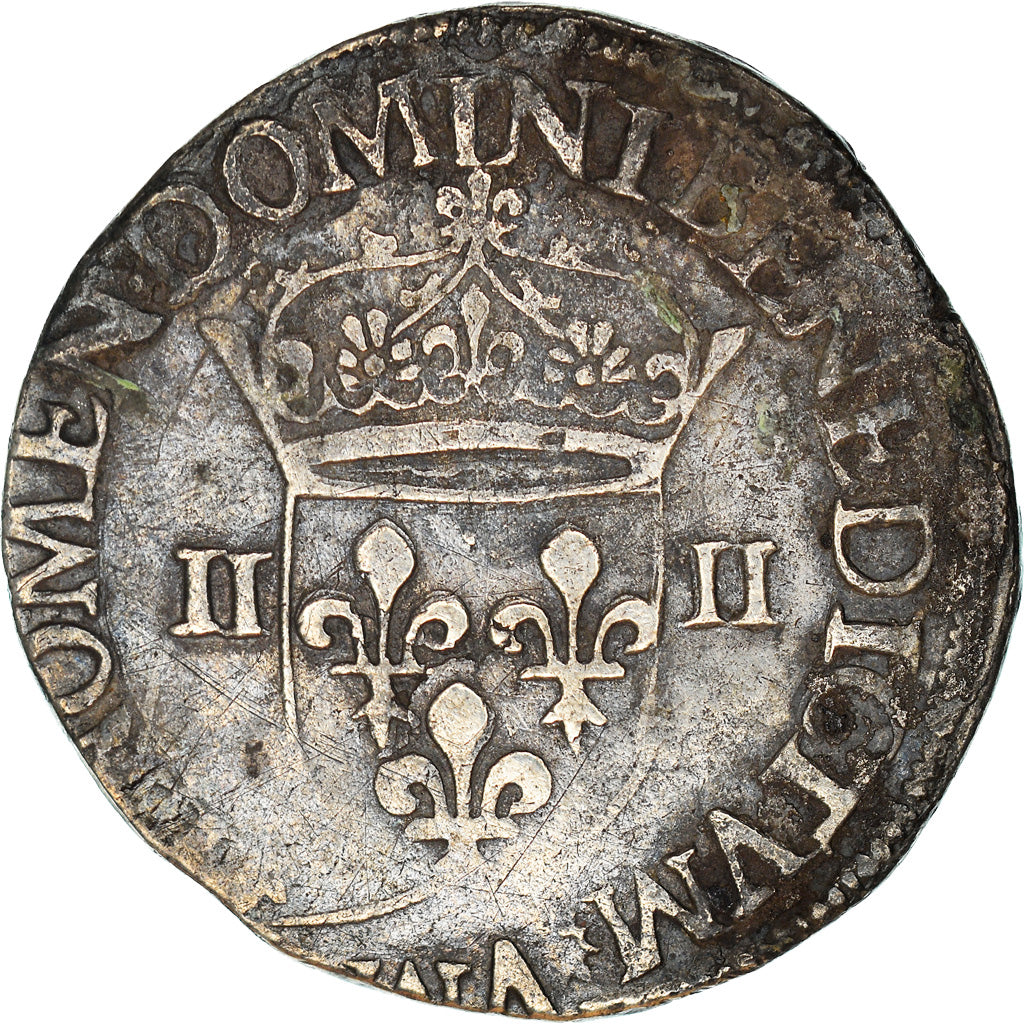 Moneta, Francja, Henri III, 1/4 Ecu, 1578, Nantes, Tréflée, EF(40-45), Srebro