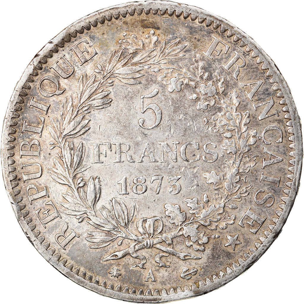 Coin, France, Hercule, 5 Francs, 1873, Paris, EF(40-45), Silver, KM:820.1