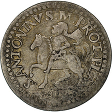 Monnaie, États italiens, PIACENZA, Odoardo Farnese, 10 Soldi, 1632-1646, TTB