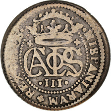 Coin, Spain, Charles III, 2 Reales, 1708, Barcelona, VF(30-35), Silver, KM:PT5